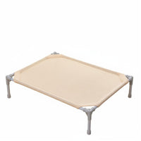 Sturdy Steel Frame Elevated Dog Bed Non-Slip Feet Raised Dog Cot Moisture-Proof Elevated Pet Bed Rust-Resistant for Cats, Travel
