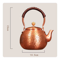 Handmade Hammered Copper Kettle Traditional Copper Tea Kettle Craftsmanmade Kitchenware for Collectors, Camping