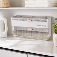 Wall-Mounted Storage Box Divided Wall Storage Box Transparent Container for Cabinet Door, Closet