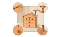 House Shaped Jewelry Box Decorative Jewelry Box with Drawers Compact for Bedside Table