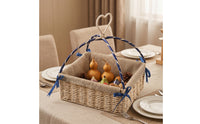 Woven Basket with Handle Decorative fruit Basket Organized for Tabletop, Gift Presentation