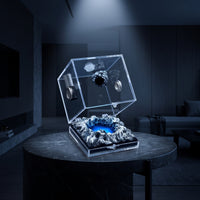 Escape-Proof Acrylic Terrarium with Landscape Ventilated Invertebrate Habitat with Cave Transparent Enclosure Secure for Hobbyists
