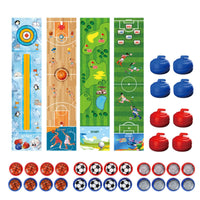 Interactive 4 in 1 Tabletop Sports Game Multiplayer Miniature Curling Game Set for Children, Family, Party