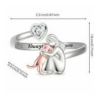 Sentimental 925 Silver Band Delicate Adjustable Band Open Jewelry Polished for Daily Wear