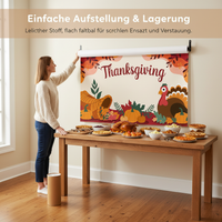 Thanksgiving Autumn Leaves Backdrop Flag for Living Room Decor 180x115cm
