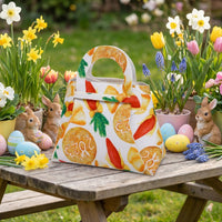 Easter Bunny Tote Bag With Handles Non-Woven Easter Bag DIY Craft Project Children's Candy Tote for Kids, Parents, Family Gatherings, School Activities