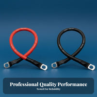 Tin-Plated Terminals Silicone Battery Cable Heavy Duty Tinned Copper Loop Terminal Cable Retardant High Current Connection Wire for Automotive Mechanics, Electricians, DIY Enthusiasts, Golf Cart, Truck, Marine