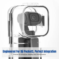 Waterproof Case for DJI Pocket 3, Diving Housing, 60m Underwater Protection, Osmo Action Camera Compatible, Swimming, Surfing