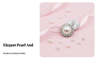 Rhinestone Pearl Button Sparkling Rhinestones Fancy Cardigan Button for Women