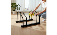 Floor Bike Rack Upright Bike Floor Stand Two-Wheeler Parking Stand Stable Two-Wheeler Parking Holder Secure for Cyclists, Garage