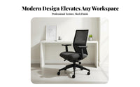Lumbar Support Ergonomic Task Chair Adjustable Height Ergonomic Mesh Back Roller Rolling Casters Office Furniture Thick Padded Seat for Remote Workers, Students, Adults, Study Room