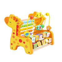Educational Wooden Giraffe Toy Educational Wooden Bead Maze Sensory Bead Maze Colorful for Preschoolers