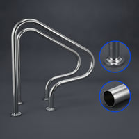 2 Pieces Rustproof Pool Handrail Corrosion-Resistant Swimming Pool Handrail Cylindrical Hardware Sturdy for Hotel Operators