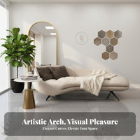 curved Sofa Nordic aesthetic Living Room Furniture Curved Design Home Seating for Interior Designers, Apartment Dwellers, Reception Area, Lounge, Studio