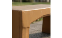 1:64 Scale Mini Park Bench Brown Finish Scene Bench Straight Legs Model Scenery Prop Compact