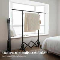 InstallationTool-no-assembly Foldable Clothes Airer Floor-Standing foldable X-Frame Rack space-efficient Storage Garment Stand Space-Saving for Apartment Dwellers, Homeowners, Families, Balcony, Indoors, Small Spaces, out of the packagingdoors
