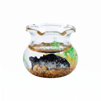 Dollhouse Aquatic Aquarium Flared Rim Mini Aquatic Bowl Mini Bowl Aquarium Clear Finish Scale Aquarium Realistic Look