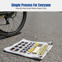 Bike Tool Set, Inner Tube Patch Kit, Trail Bike, Motorcycle, E-Bike, Glue, Abrasive Tool, Lever, Random Assortment
