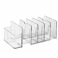 Clear Book Organizer Extendable Sections Sturdy Base for Student Desks