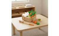Hand-Eye Coordination Wooden Carrot Toy Set Early Learning Carrot Pulling Game Chew Safe Child-Centered Pull Toy Educational for Toddlers, Babies, Infants, Home