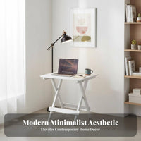 Solid Wood Small Square Folding Table Foldable Design Portable Folding Table Space-Saving Square Nightstand Multipurpose for Apartment Dwellers, Homeowners, Students, Balcony, Bedroom, Office, Camping