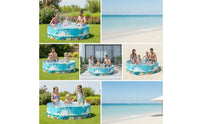Sturdy Foldable Pool with Drain Pipe Easy Setup Children's Swimming Pool Outdoor Backyard for Garden, Beach