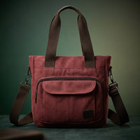 Travel Bag and Versatile Tote Bag for Daily Use, Vertical Square Work Bag with Secure Zipper, Canvas Crossbody Bag Women, Women's Handbag Pack 1