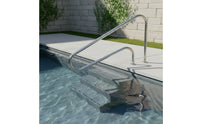 Pool Handrails Stainless Steel Swimming Pool Handrail Rust-Resistant Grab Bar with Base Plate for Homeowners