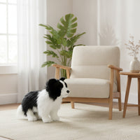 Stuffed Border Collie Realistic Stuffed Dog Stuffed Dog Standing Plushie Soft for Children, Playroom, Nursery