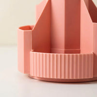 Desk Organizer with 5 Tier Rotating Compartments, Pencil Holder for School Supplies, Desktop Storage Stationery