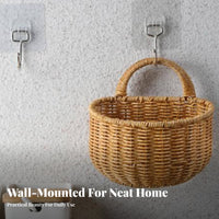 Space-Saving Ginger Garlic Storage Basket Multi-Purpose Wall Hanging Storage Basket Versatile Hollow-out Design for Bathroom, Pantry