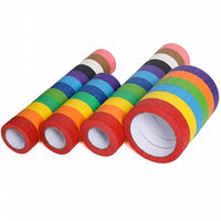 Colored Masking Tape Rolls Set for Artists, Wide Japanese Washi for Bible Journaling, Craft DIY Projects 1/2 Inch
