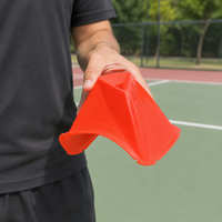 High Visibility Marker Cone 18.3cm Orange-Red PE Material For Soccer Futsal Practice