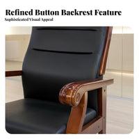 Padded Backrest Upholstered Wooden Meeting Chair Sturdy Frame Office Furniture Stable Load-Bearing Guest Armchair Long-Lasting Construction for Business Professionals, Interior Designers, Homeowners, Conference Room, Reception Area