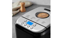 Multifunctional Automatic Bread Creator LCD Display Automatic Bread Machine Large Viewing Window Flour Mixture Kneading Machine Food-Grade Materials for Home Bakers