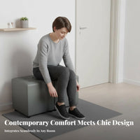 Upholstered Cube Stool space-saving Size Upholstered Ottoman Cube inviting Comfort