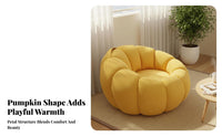 Pumpkin Shaped Lounger Soft and Comfortable Relaxation Sofa High-Resilience Soft Tatami Chair for Adults, Students, Bedroom, Dorm Room
