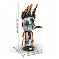 Robotic Hand Building Blocks Kit Articulated Robotic Hand Building Set Wireless-Operated Controlled Illuminated for Teens, Desk