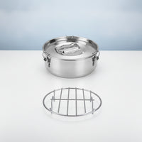 Stainless Steel Steamer Basket Compact Steamer Pot with Lid Versatile Cookware Long-Lasting for Kitchen
