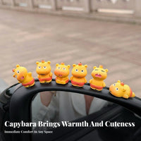 Easy to Install Cute Capybara Figurine Multi-Purpose Cute Capybara Statue Hand-Painted for Women, Adults, Center Console, Office Desk, Home