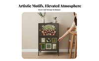 utilitarian aesthetic Multi-Tier baker's Rack unrestrictedstanding Sideboard Large Capacity Storage Furniture Cabinet with Doors for Homeowners, Apartment Dwellers, Cooking aficionados, Living Room, Kitchen, Office, Garage