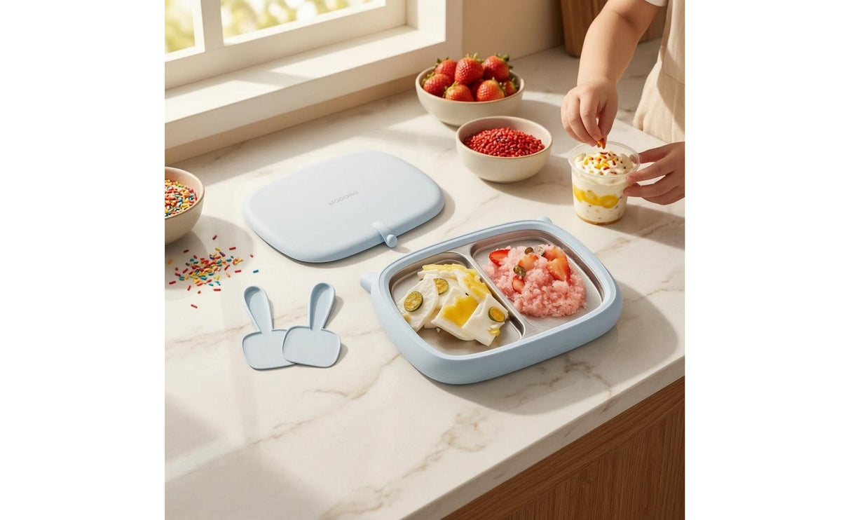Two-Compartment Dessert Tray Versatile Chilled  Portable Kitchenware