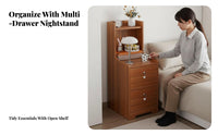 Space-Saving Design Narrow Bedside Locker Lockable Top Drawer Narrow Storage Cabinet Slim contour Nightstand Modern design for Apartment Dwellers, Students, Homeowners, Small Spaces, Dorm Room