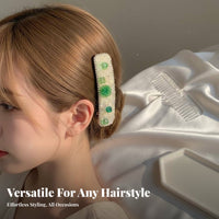 Crystal Hair Fastener Fashionable Shimmering Duckbill Fastener Jeweled Hair Pin Sparkling Crystals Shimmering Metal Hairpin