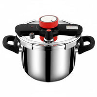 Rotary Knob Control Stainless Steel Pressure Cooker Burst-resistantProof Design Manual Pressure Cooker Long-Lasting Cookware Safety Valve