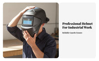 Adaptive Shading Metalworking Helmet Adjustable Headband Flip up Metalworking Hood Comfortable Headgear True Color Welder Face Guard for Welders