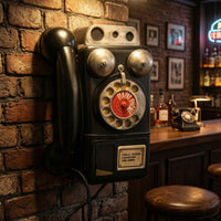 Vintage Telephone Decor Compact Retro Wall-Mounted Telephone Prop Artistic Geometric Antique for Photography Studio
