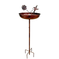 Feathered Bath Weatherproof Garden Bird Feeder Bowl Rustproof Outdoor Decor for Backyard