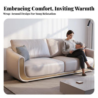 sweepd Sectional Couch Minimalist design sweepd sectional Couch Bamboo-Joint feature Sofa for Interior Designers, Homeowners, Living Room, Villa, Bedroom