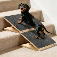 Increased Traction Adjustable Wooden Pet Ramp Sturdy Construction Adjustable Pet Ramp for Small Dogs